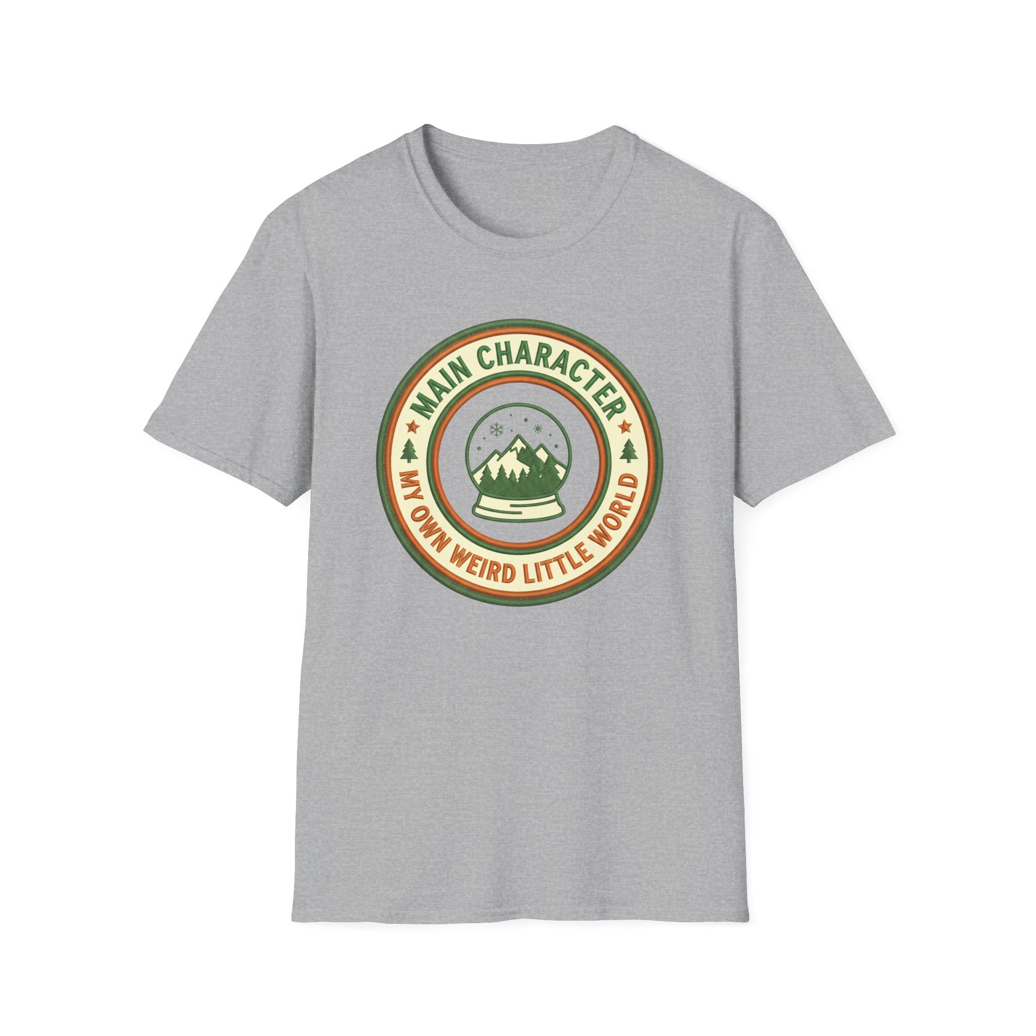 Main Character Energy, Snow Globe T-Shirt
