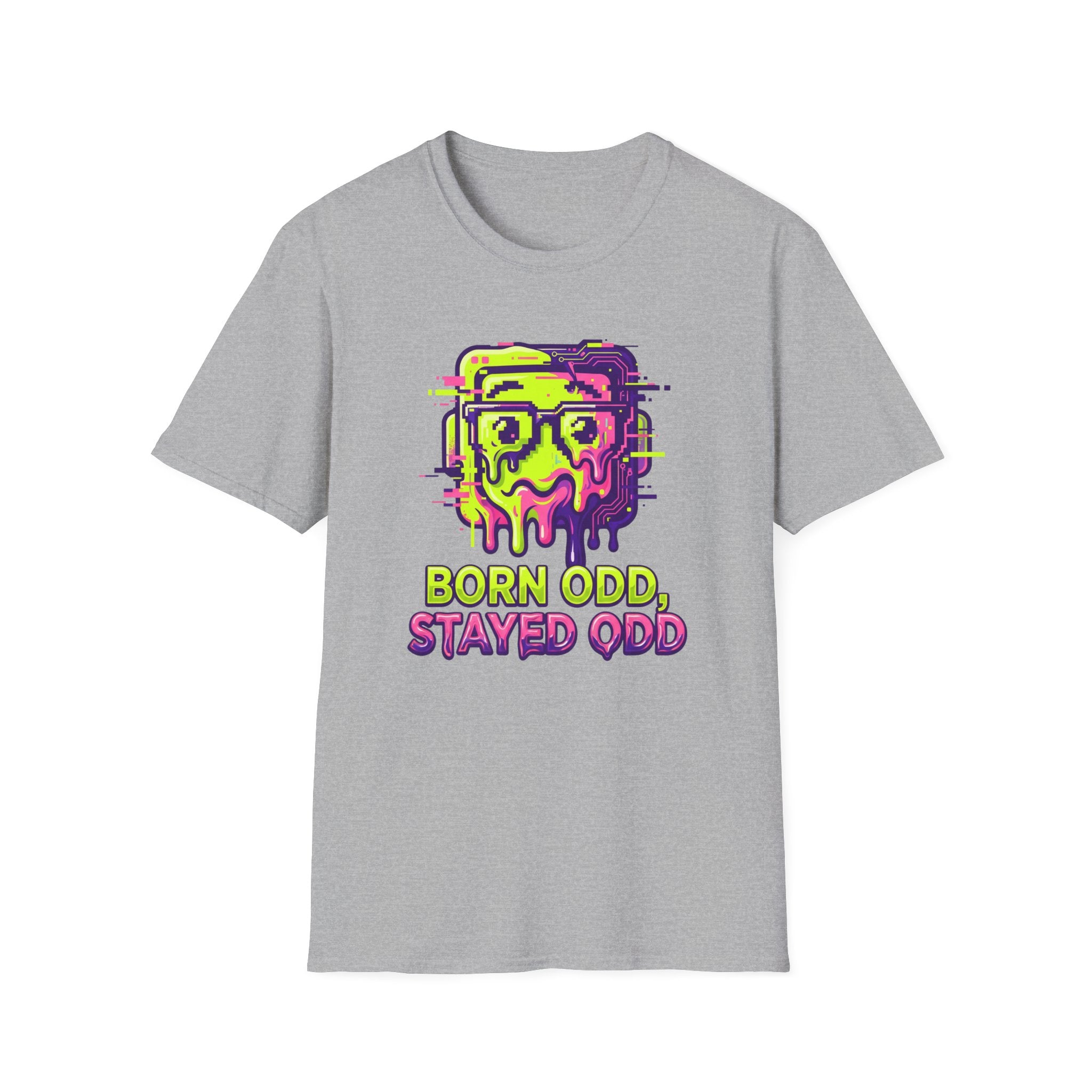 Born Odd, Stayed Odd, Neon Melt T-Shirt