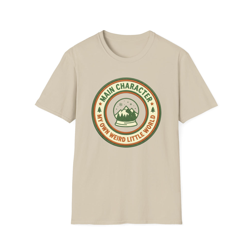 Main Character Energy, Snow Globe T-Shirt